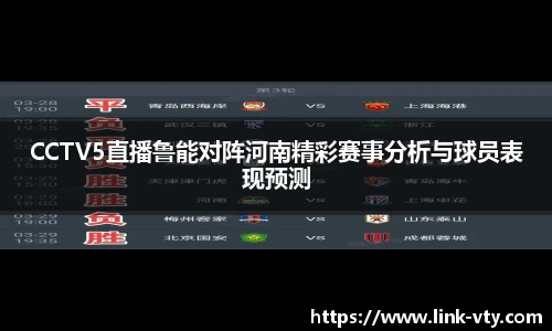CCTV5直播鲁能对阵河南精彩赛事分析与球员表现预测